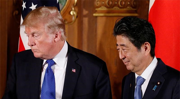Trump, Abe Seek Consensus on North Korea amid Strains Trump, Abe Seek Consensus on North Korea amid Strains